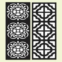 Jali design for graphic and CNC.router Geometric laser cutting vector pattern.