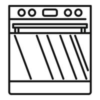 Digital convection oven icon outline vector. Electric grill stove vector