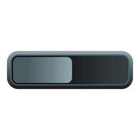 Rectangle button icon, flat style vector