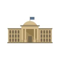 Parliament institution icon flat isolated vector
