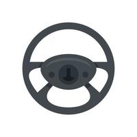 Garage steering wheel icon flat isolated vector