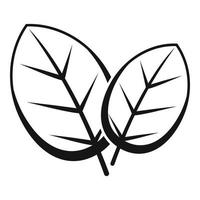 Basil leaf icon simple vector. Herb leaves vector