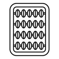 Inca abacus icon outline vector. Math calculator vector