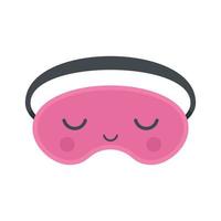 Rest sleeping mask icon flat isolated vector