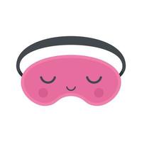 Rest sleeping mask icon flat isolated vector