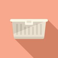 Garbage box icon flat vector. Biodegradable plastic vector