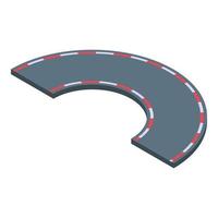 Racetrack icon isometric vector. Car track vector