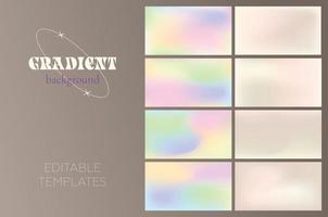 Set of grainy gradient backgrounds. Gradient mesh, vector background