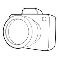 Camera icon, isometric 3d style vector