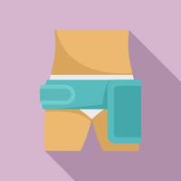 Human bandage icon flat vector. Hurt patient vector