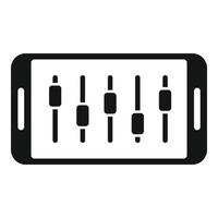 Smartphone control icon simple vector. Work center vector