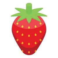 icono de fresa vector isométrico. fruta de baya