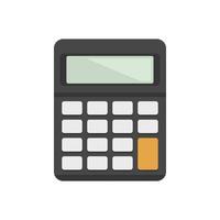 Bank teller calculator icon flat isolated vector