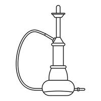 Eastern hookah icon, outline style vector