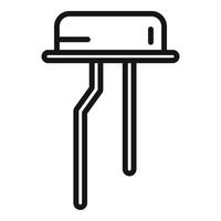 Anode diode icon outline vector. Semiconductor component vector