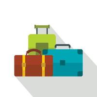 Baggage icon, flat style vector