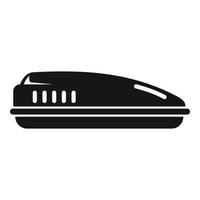 icono de caja de viaje en coche vector simple. baúl de techo