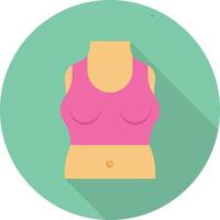 ilustración de vector de chica fitness en un fondo. símbolos de calidad premium. iconos vectoriales para concepto y diseño gráfico.