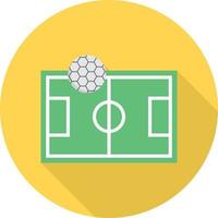 ilustración de vector de campo de fútbol en un fondo. símbolos de calidad premium. iconos vectoriales para concepto y diseño gráfico.