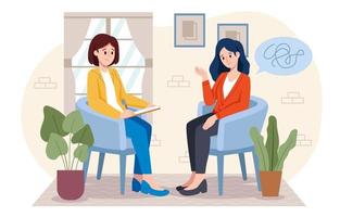 A Woman Having Counseling Session vector
