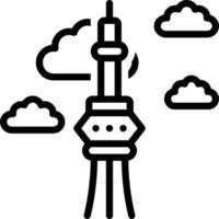 icono de línea para toronto vector