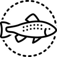 line icon for trout vector