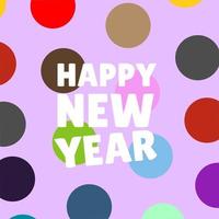 Happy new year colorful illustration design vector