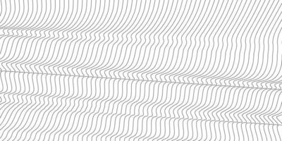 Abstract wavy background. Thin line on white vector