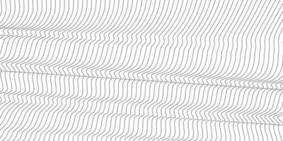 Abstract wavy background. Thin line on white vector