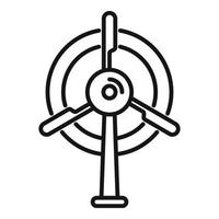 Wind energy icon outline vector. Climate warming vector