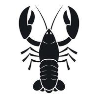 Crawfish icon, simple style vector