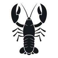 Crawfish icon, simple style vector