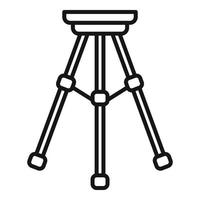Tripod stand icon outline vector. Camera mobile stand vector