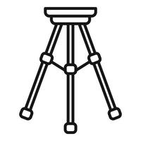 Tripod stand icon outline vector. Camera mobile stand vector