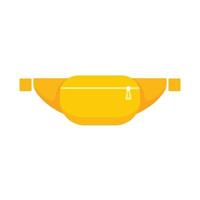 Hipster waist bag icon flat isolated vector