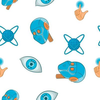 Innovative devices pattern, cartoon style