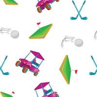 Golf pattern, cartoon style vector