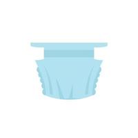 Soft diaper icon flat isolated vector