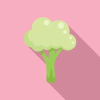 Brocolli icon flat vector. Cabbage food vector