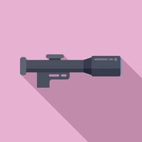 Telescopic sight icon flat vector. Rifle scope vector