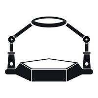 Table magnify icon, simple style vector
