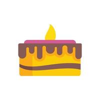 Party cake icon flat isolated vector