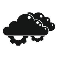 vector simple de icono de control de nube de datos. centro de negocios