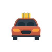 Hitchhiking family car icon flat isolated vector