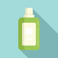 Mouthwash bottle icon flat vector. Tooth wash vector