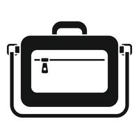 vector simple de icono de bolsa de portátil moderno. caso de mochila