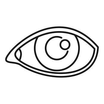 Observe eye icon outline vector. View look vector