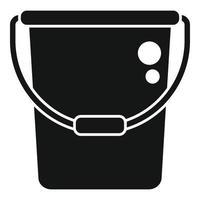 Cleaning pool bucket icon simple vector