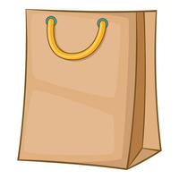 icono de bolsa de compras, estilo de dibujos animados vector