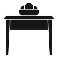 vector simple de icono de mesa de madera. Cocina